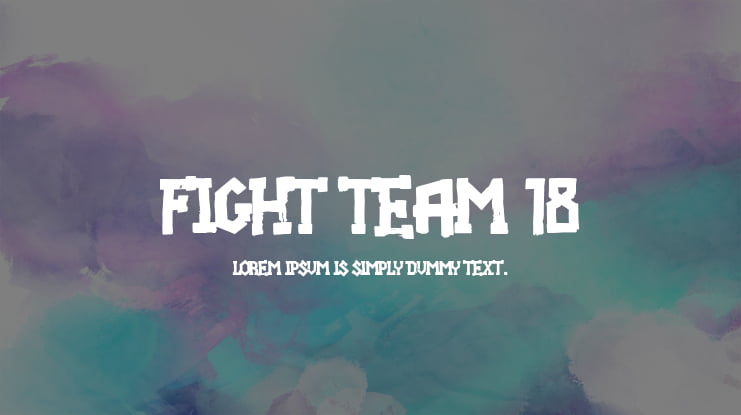 Fight team 18 Font