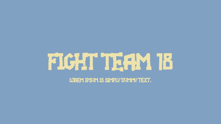 Fight team 18 Font