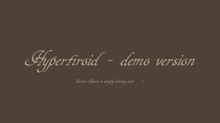 Hypertiroid - demo version Font