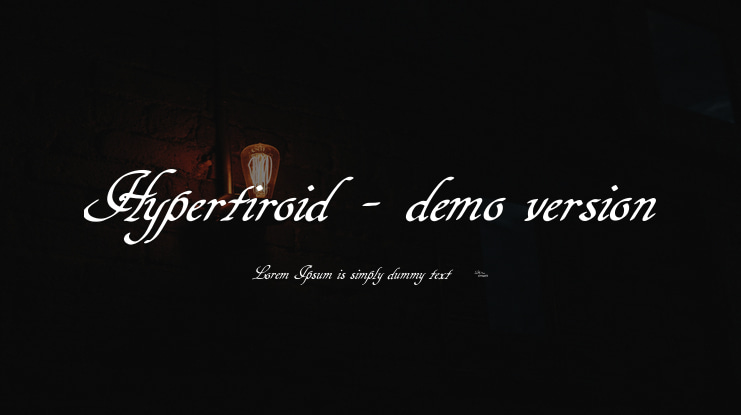 Hypertiroid - demo version Font