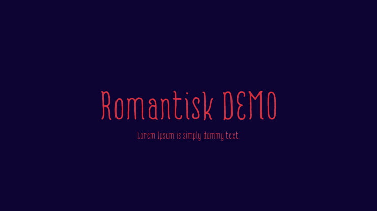 Romantisk DEMO Font