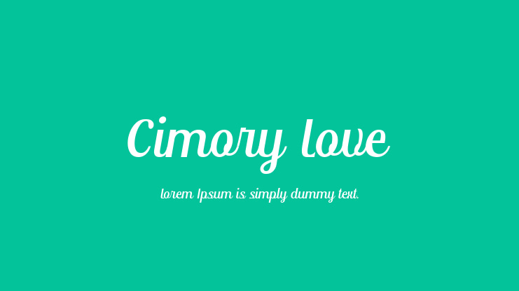 Cimory Love Font