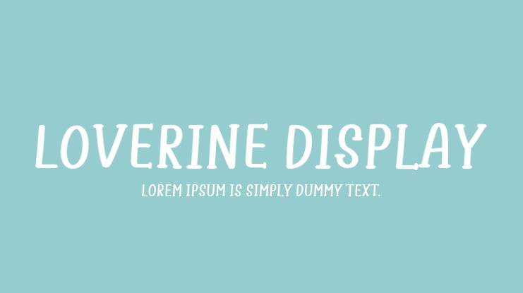 Loverine Display Font