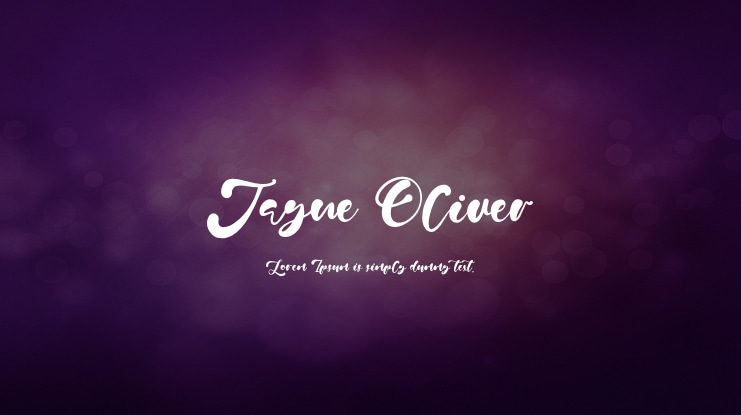 Jayne Oliver Font