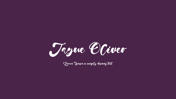 Jayne Oliver Font