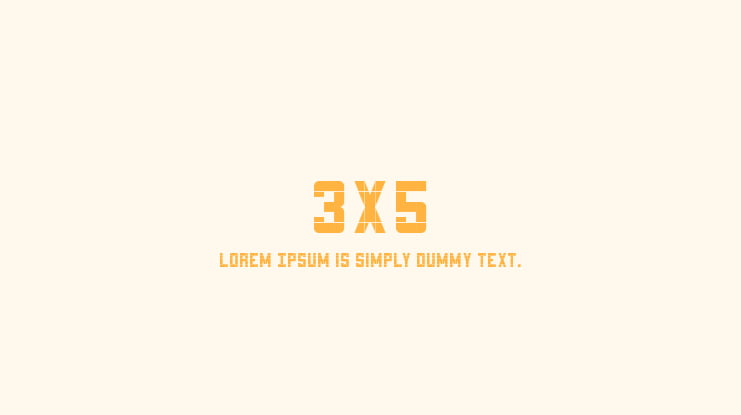 3x5 Font Family