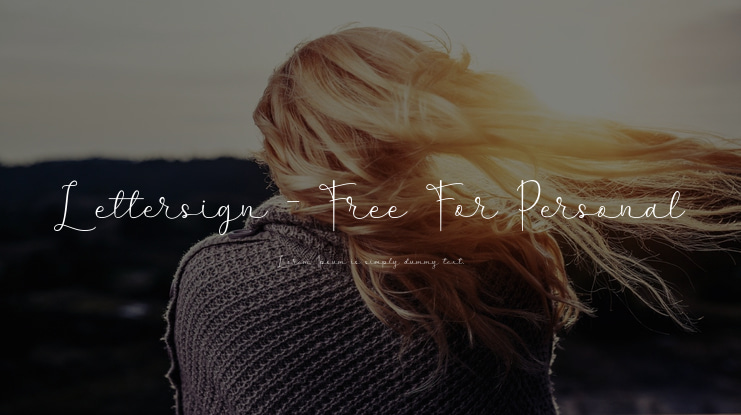 Lettersign - Free For Personal Font