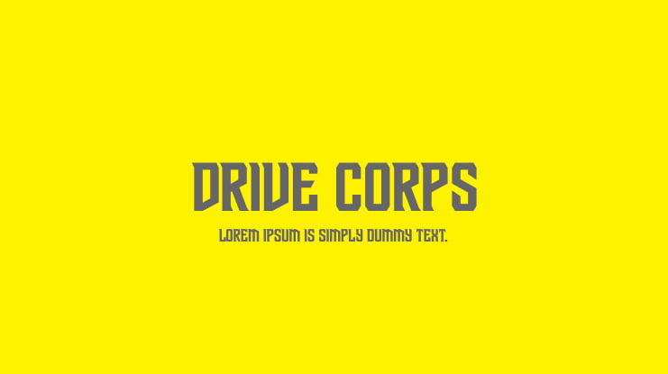 Drive Corps Font Family