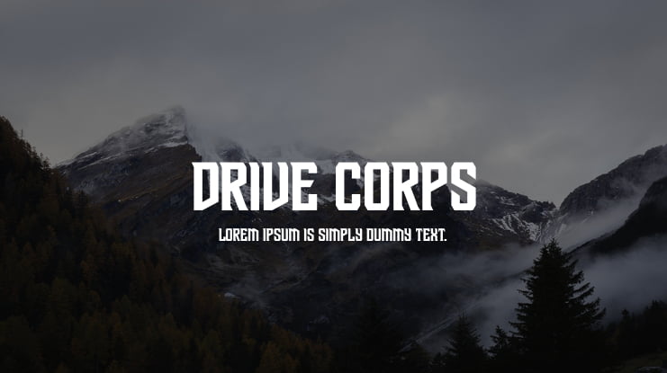 Drive Corps Font Family