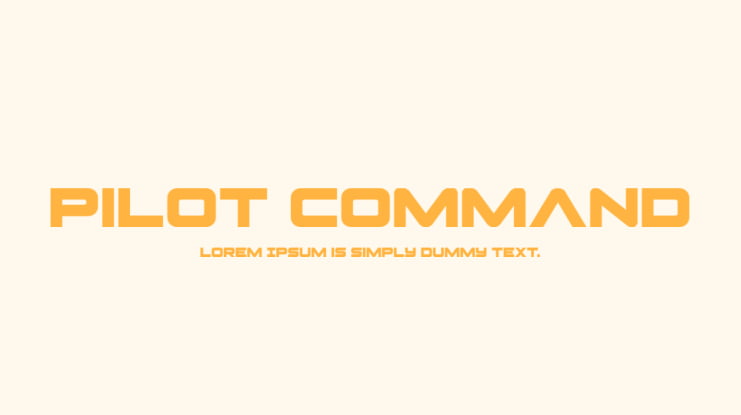Pilot Command Font Family