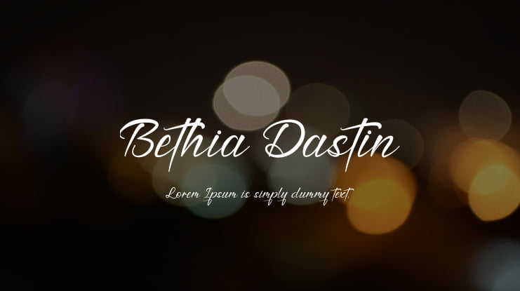 Bethia Dastin Font Family