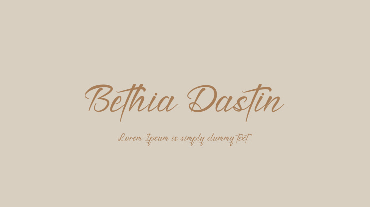 Bethia Dastin Font Family