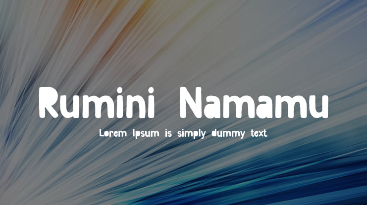 Rumini Namamu Font