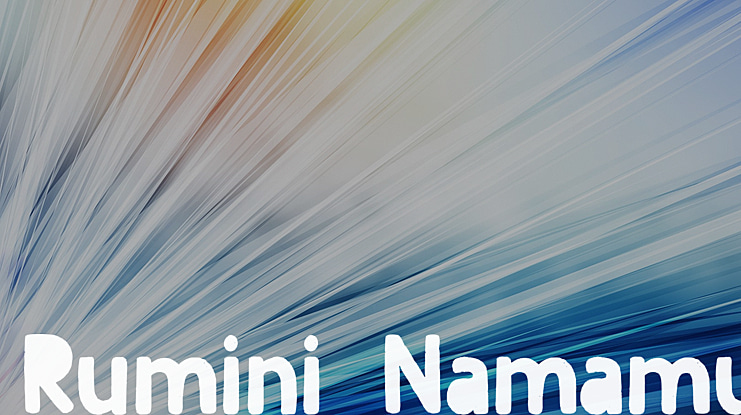 Rumini Namamu Font