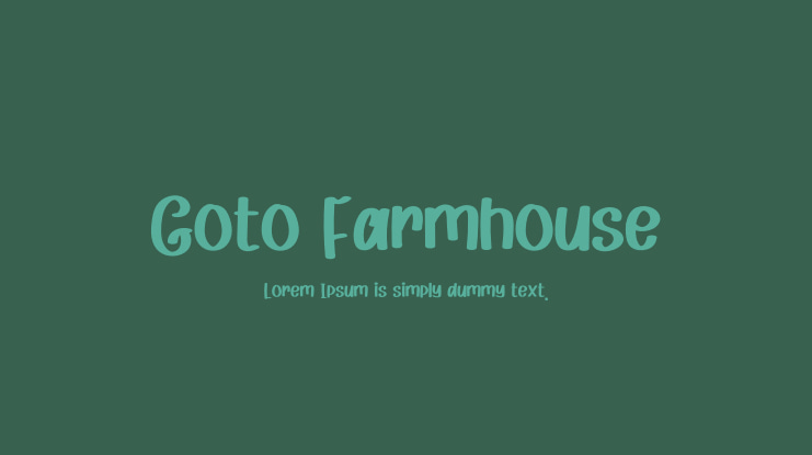 Goto Farmhouse Font Family
