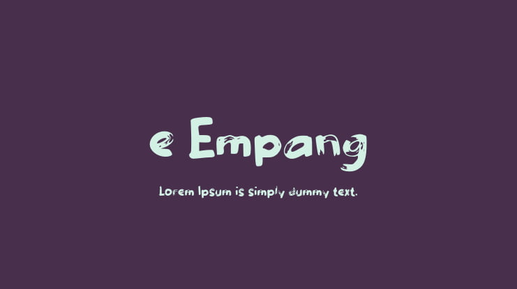 e Empang Font