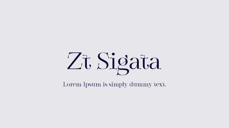 Zt Sigata Font Family