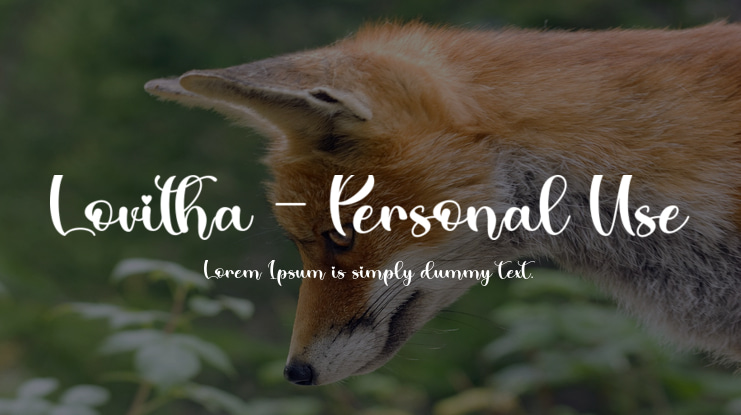 Lovitha - Personal Use Font