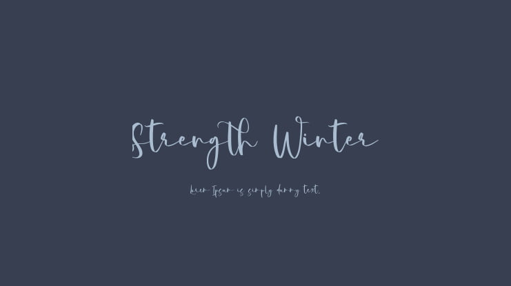 Strength Winter Font