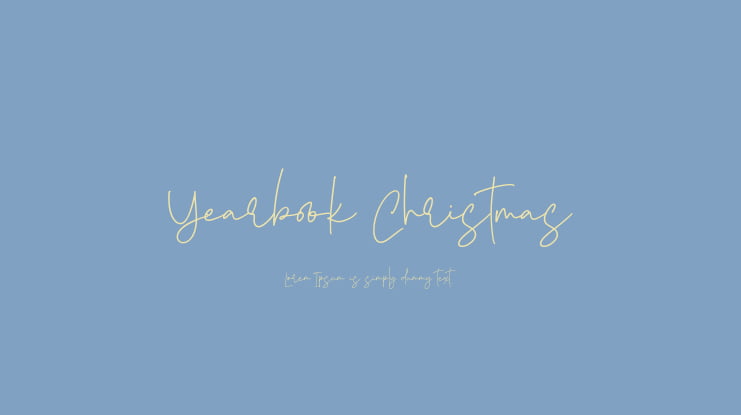 Yearbook Christmas Font