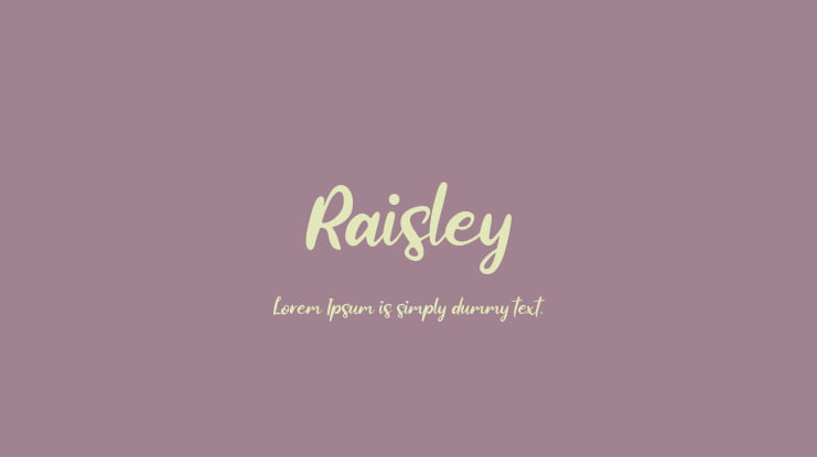 Raisley Font