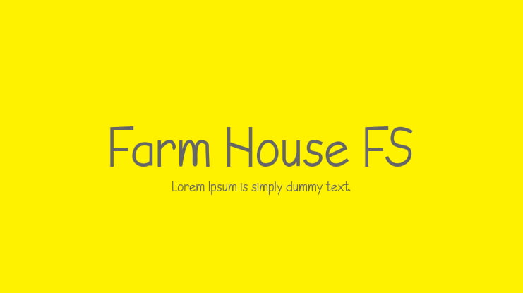 Farm House FS Font