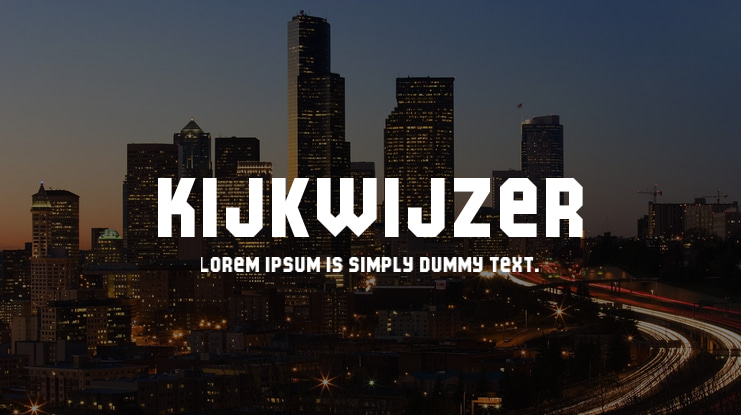 Kijkwijzer Font