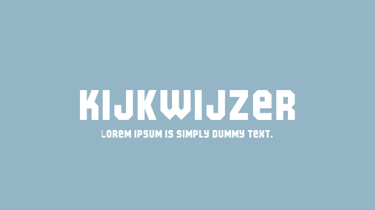 Kijkwijzer Font