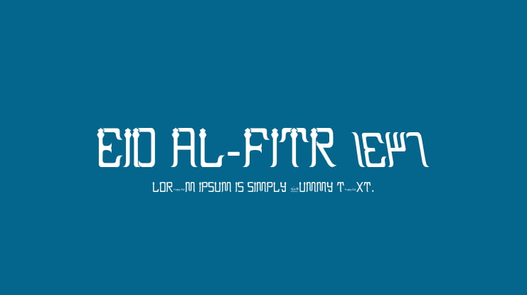 EID AL-FITR 2 Font
