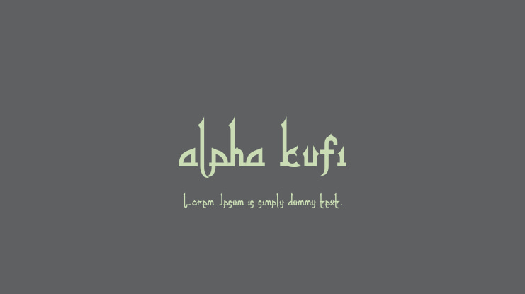 alpha kufi Font