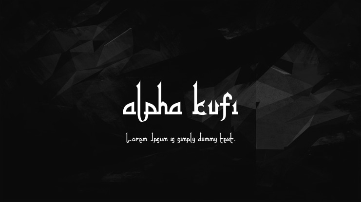 alpha kufi Font