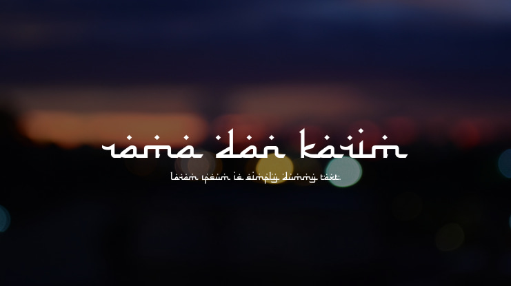 Rama dan Karim Font