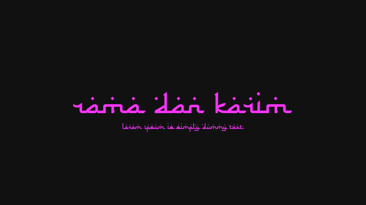 Rama dan Karim Font