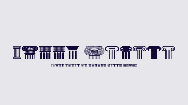 Greek Column Font