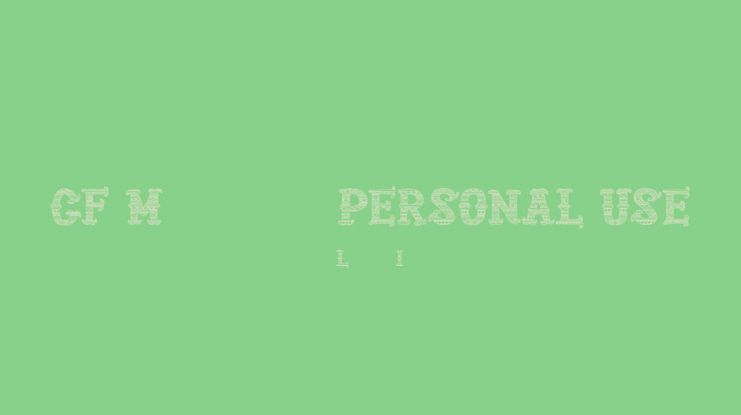 CF Mexicana PERSONAL USE Font