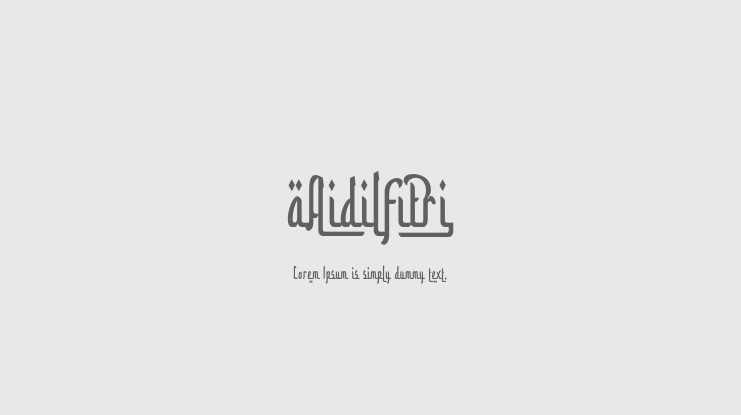 aAidilfitri Font