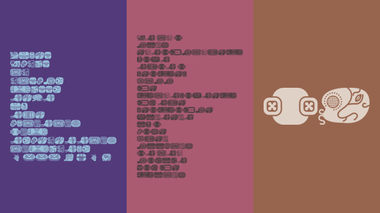 mayan glyphs fill Font Family