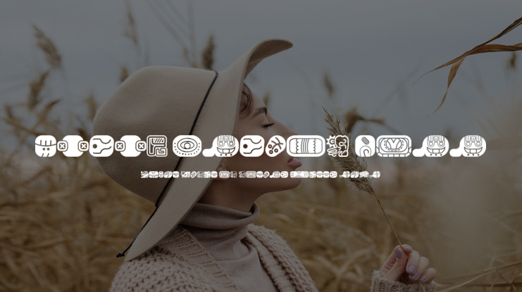 mayan glyphs fill Font Family