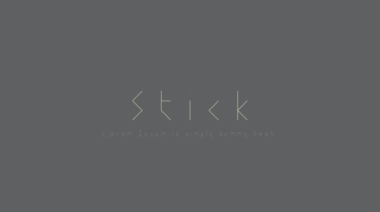 Stick Font