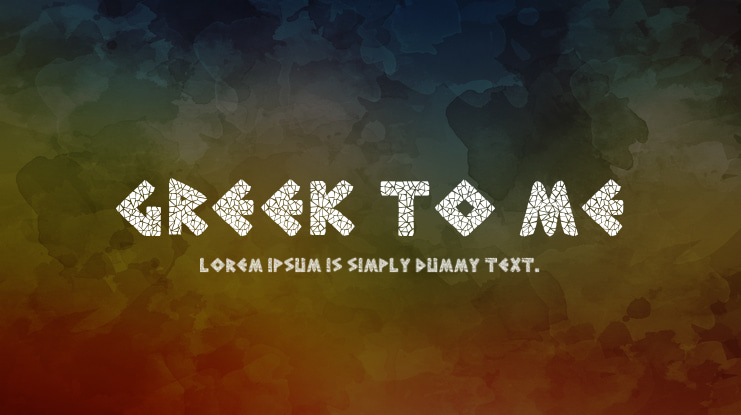 greek to me Font