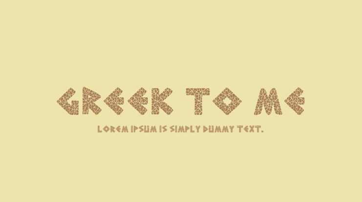 greek to me Font