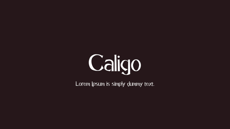 Caligo Font