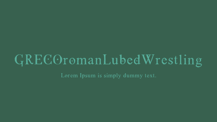 GRECOromanLubedWrestling Font