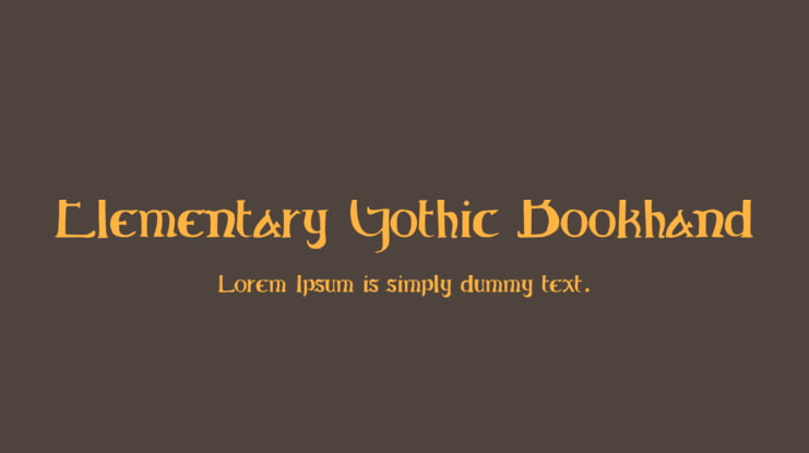 Elementary Gothic Bookhand Font