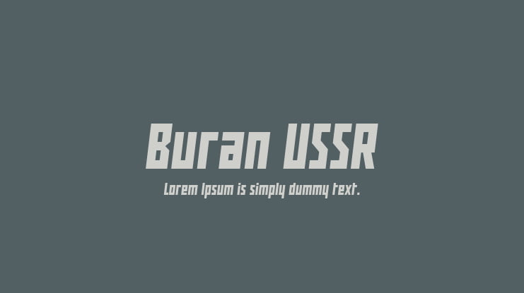 Buran USSR Font