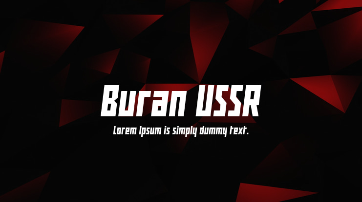 Buran USSR Font