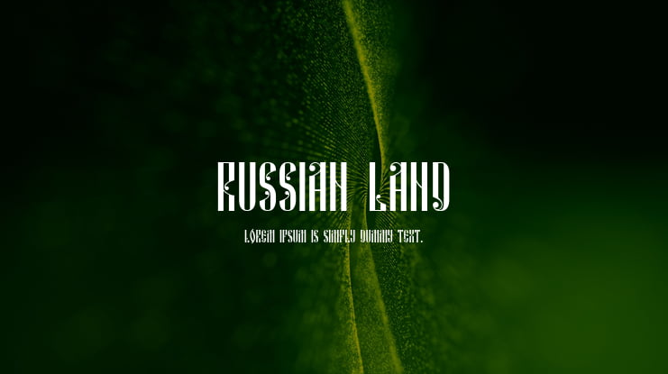 Russian Land Font Family