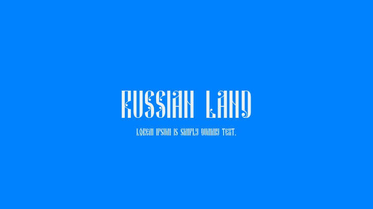 Russian Land Font Family