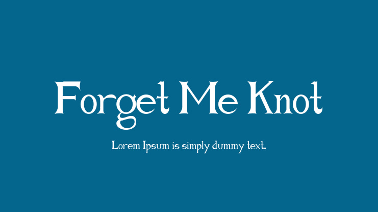 Forget Me Knot Font