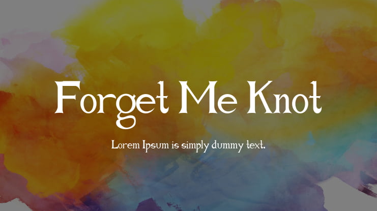 Forget Me Knot Font